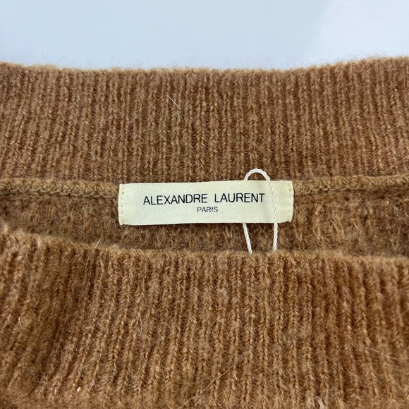 Alexandre Laurent Brown Ribbed Knit Sweater N274-5 - Picture 2 of 8